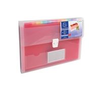 Exacompta - Ref 55298E - Crystal Multipart Expanding Case - 330 x 250mm in Size, Ideal for A4 Size Documents, 13 Tabbed Sections, Holds up to 400 Sheet