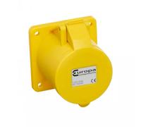 Europa IPS163F IP44 Socket Panel Mount 110V 2P+E 16A 4H