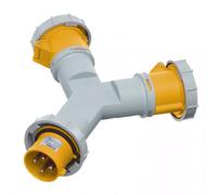 Europa ISPW2323F IP67 Two Outlet Splitter 110V 2P+E 32A 4H