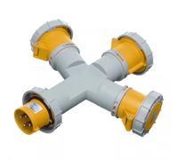 Europa ISPW3163F IP67 Three Outlet Splitter 110V 2P+E 16A 4H