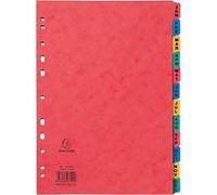 Europa Jan - Dec Alphabetical Dividers A4 Assorted 12 Part Cardboard 11 Holes 3109Z