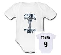 Europa league winners 2025 for a gift Football Unique Baby Vest Grow Babygrow Cute PERSONALISED Custom Boys Girls Unisex