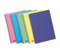 Europa Notebook 3154Z A4 Ruled Spiral Bound Pressboard Hardback Assorted Perforated 120 Pages Pack of 10
