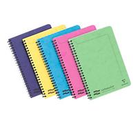 Europa Notebook 3155Z A5 Ruled Spiral Bound Side Bound Pressboard Hardback Multicolour Perforated 120 Pages Pack of 10