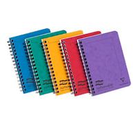 Europa Notebook 482/1138Z A6 Ruled Spiral Bound Side Bound Pressboard Hardback Multicolour Perforated 120 Pages Pack of 10