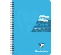 Europa Notebook 5812Z A5 Ruled Spiral Bound Side Bound Cardboard Hardback Blue Perforated 180 Pages