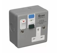 Europa RCD13AMC1GSA Metal Clad 13A Single Socket Switched Type A RCD