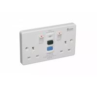Europa RCD13ASSA Plastic 13A Double Socket Switched Type A RCD