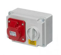 Europa SISH164N IP44 Horizontal Interlocked Socket 415V 3P+E 16A 6H