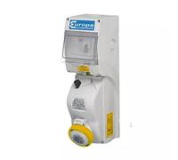 Europa SISRAW323F IP65 Switched Interlocked Socket with Type A RCCB 110V 2P+E 32A 4h