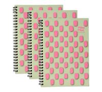 Europa Splash A5 Notepad Wirebound 160 Pages 80gsm F S C Paper Ruled Punched 3 Packs in White Europa White