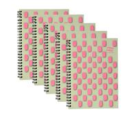 Europa Splash A5 Notepad Wirebound 160 Pages 80gsm F S C Paper Ruled Punched 5 Packs in White Europa White