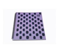 Exacompta Europa Splash - Ref EU1502Z Wirebound Notebooks, Bright Cover, 160 Lined Pages, A4+ Size with Micro-Perforated Pages, Pack of 3 Purple Cover