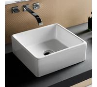 Europa Via 370X370 0Th White Ceramic Counter Top Basin