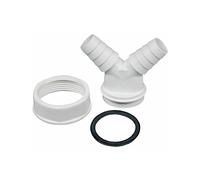 Europart Double Hose Connection 1.5 Inch Hose Connector Fitting for Siphon Dishwasher Washing Machine