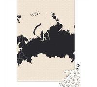 Europe And Asia Map Silhouette 1000 Piece Jigsaw, 70x50cm/1000pcs