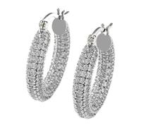 Europe and The States Temperament Simple Fashion Colorful Circle Earrings Earrings Ear Buckle Set Zirconia Wind Earrings 13 Earring Set (Silver, One Size)
