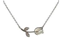 Europe and The United States Fashion Luxury Small Tulip Necklace Female Personality Temperament Simple Girlfriend Collar Chain