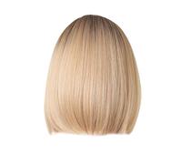 Europe And The United States New Women's Wig With Fringe Bob Summer Light Breathable Multi Color Optional Wig Full Length Headwear Blonde Human Hair Wig (B, One Size)