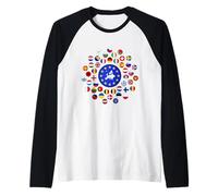 Europe,European flags,european union flag,Europe map. Raglan Baseball Tee
