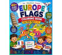 Europe Flag Coloring Book: For kids age 6-12