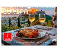 Europe for gourmets - experience typical local dishes UK-Version (Wall Calendar 2026 DIN A4 Landscape), CALVENDO 12 Month Wall Calendar