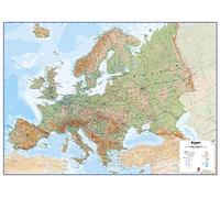 Europe Huge Physical Wall Map Laminated