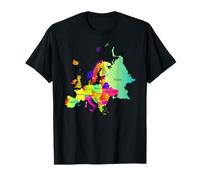 Europe map T-Shirt with boundaries and countries names T-Shirt