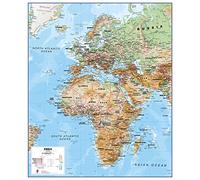 Europe Middle East Africa (EMEA) Physical Map (Paper)