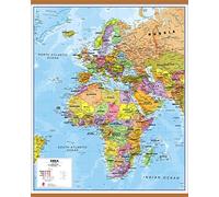 Europe Middle East Africa (EMEA) Political Map (Wooden hanging bars)