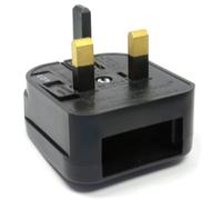 Europe Plug Socket to UK Plug Pins Travel Adapter 5 amps 5A Fused Black