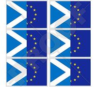 EUROPE-SCOTLAND Flag, EU-SCO European Union-Scottish 40mm (1,6") Mobile Cell Phone Vinyl Mini Stickers, Decals x6