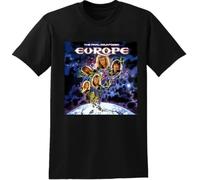 Europe The Final Countdown T-Shirt Men's Unisex Tee Black(Medium)