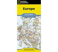 Europe With Flags and Facts Map (National Geographic Reference Map): folded with flags and facts