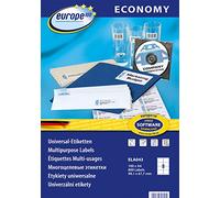europe100 ELA001 Universal Labels 38 x 21.2 mm 99.1 x 67.7 mm