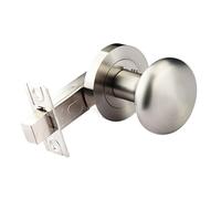 European 1PCS Solid Zinc Alloy Door Knobs Lock Background Wall Invisible Hidden Interior Entrance Passage Keyless(Brushed,Center Distance 70mm)