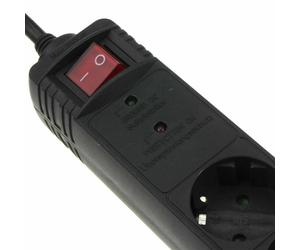 European 2 Pin Surge Protected Mains Extensions 5 or 6 Gang Way 1.8m/3m/4.5m