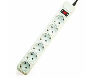European 2 Pin Surge Protected Mains Extensions 5 or 6 Gang Way 1.8m/3m/4.5m