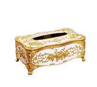 European Acrylic Tissue Box Bathroom Car Room Napkin Organizer Retro Paper Holder Napkin Box Home Office Decoration