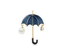 European American Creative Umbrella Brooch Pearl Chest Flower Suit Accessories Daily Office Meeting Banquet