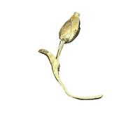 European American Fashionable Retro Metal Tulip Flower Bud Brooch Women's Jewelry(GOLD 1PC)