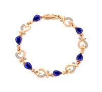 European and American -border Fashion Generous Temperament Flowers Diamonds Heart-shaped Bracelet Jewelry Hot Cool Appearance Fashionable Design Delicate Craft Great Gift Indispensable Accessory Uniqu