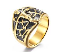 European And American Goddess Stainless Steel Ring, Men's Vintage Hip Hop Ring