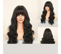 European And American Ladies' Wigs With Long Curly Hair, Big Wavy Hair, Full Headband, Air Bangs Wig