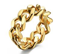 European And American Minimalist Chain Rings, Trendy Hip-Hop Titanium Steel Rings