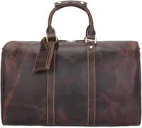 European and American Retro Leather Luggage Bag Large Capacity Portable Travel Bag Storage Bag(1)