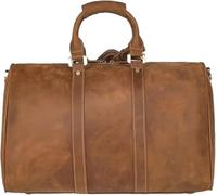 European and American Retro Leather Luggage Bag Large Capacity Portable Travel Bag Storage Bag(2)