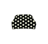 European and American Retro Polka Dot Makeup Bag, Knitted Color-Blocking Large Capacity Portable Cosmetic Pouch