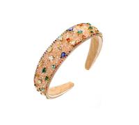 European And American Retro Rhinestone Headband Colorful Crystals Hair Accessories (Brown)