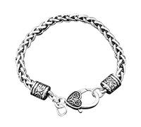 European And American Retro Tibetan Silver Antique Silver Lobster Clasp BSK Twist Bracelet Big Chunky Hoop Earrings